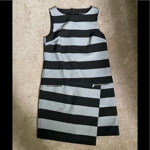 Banana Republic Grey/Black Stripe Dress size 6